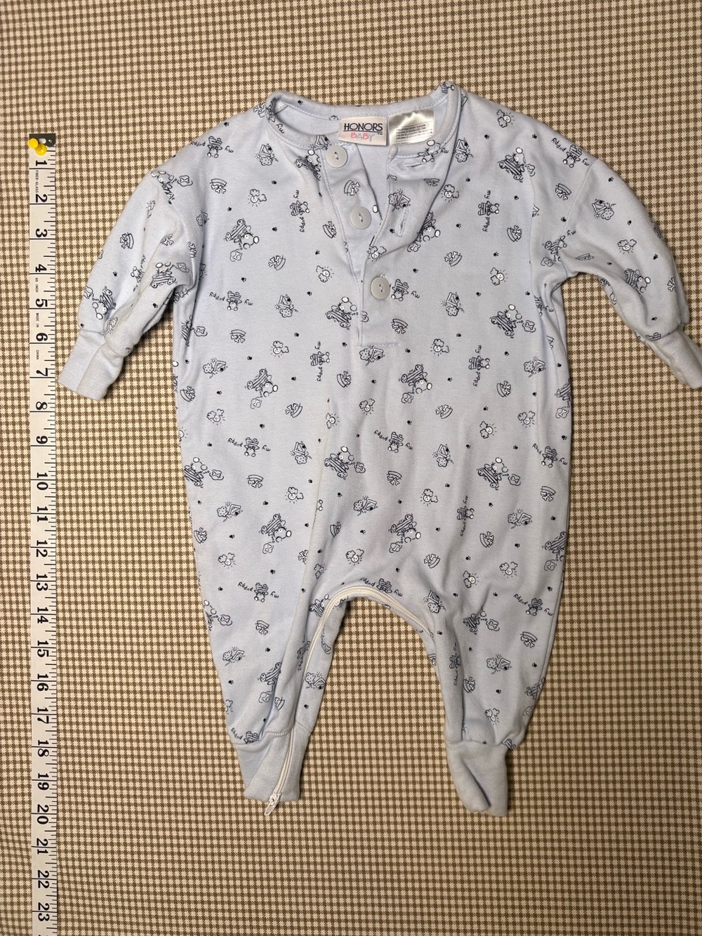 Vintage Honors Baby Footless Sleeper 0-3M
